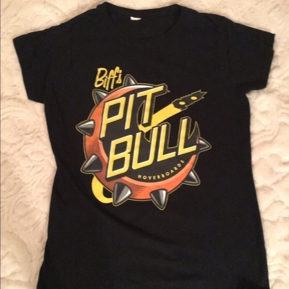 Back to the future Biff’s Pit Bull Hooverboard tee shirt